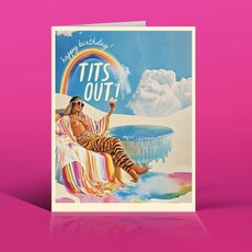 Offensive & Delightful BD22 Tiger Rainbow Girl Birthday Card