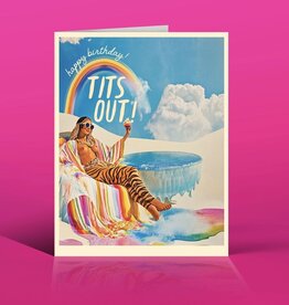 Offensive & Delightful BD22 Tiger Rainbow Girl Birthday Card