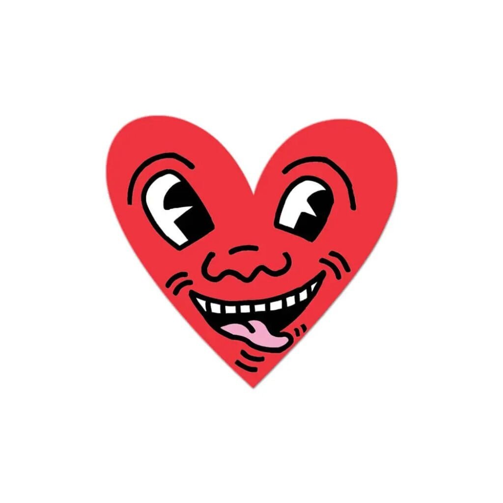 Apply Stickers Heart by Keith Haring Sticker