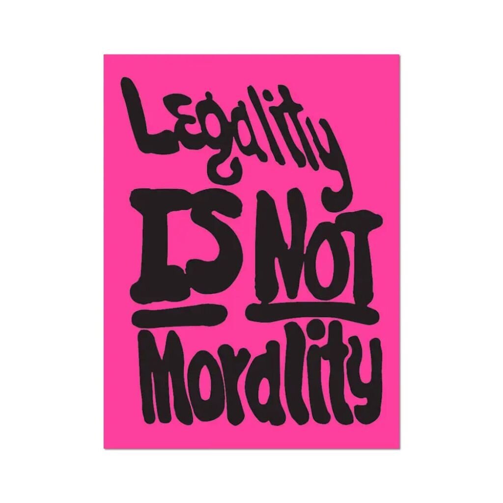Apply Stickers Legality Is Not Morality By Sam Durant Sticker