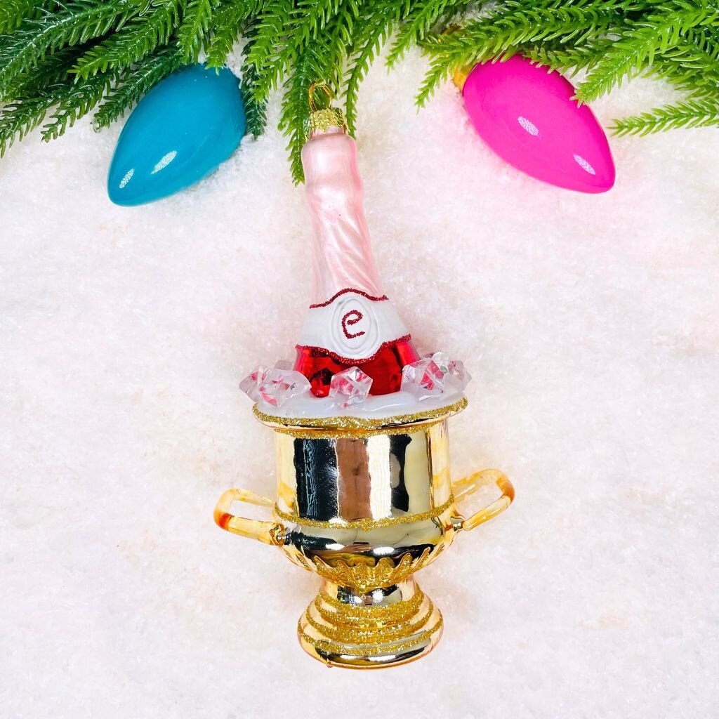 Cody Foster Champagne on Ice Ornament