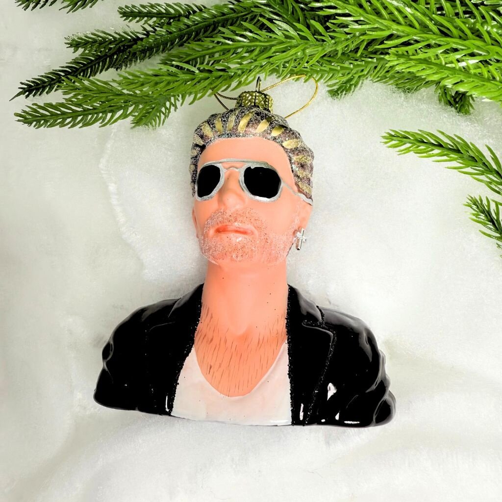 Cody Foster George Michael Glass Ornament