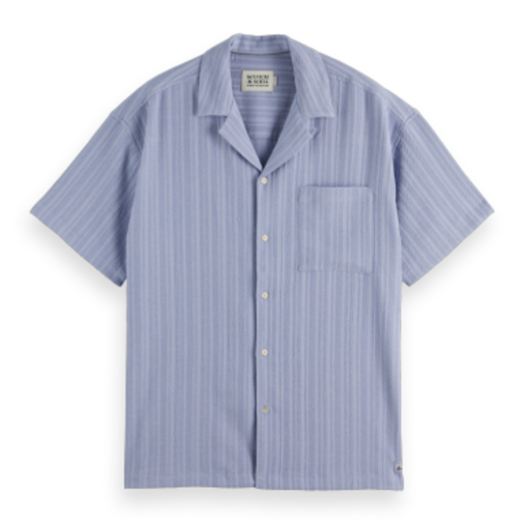 TONAL-STRIPED SHORT-SLEEVED SH