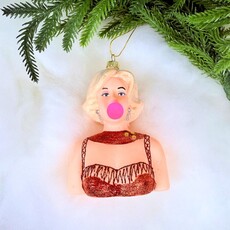 Cody Foster Marilyn Blowing Bubble Ornament