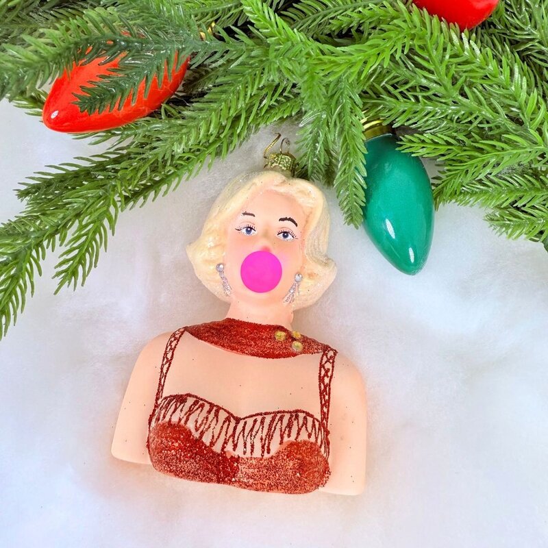 Cody Foster Marilyn Blowing Bubble Ornament