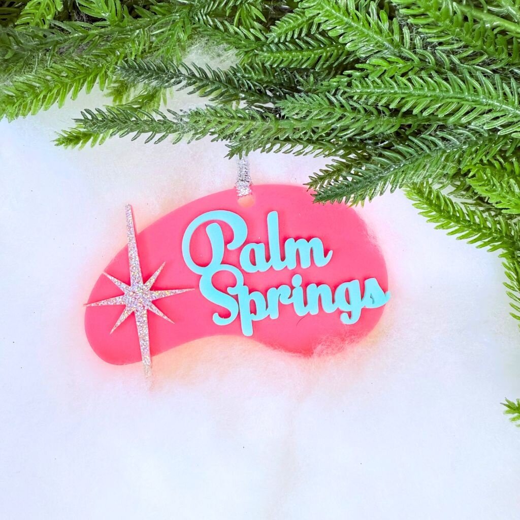 Peepa's Pink Palm Springs Ornament