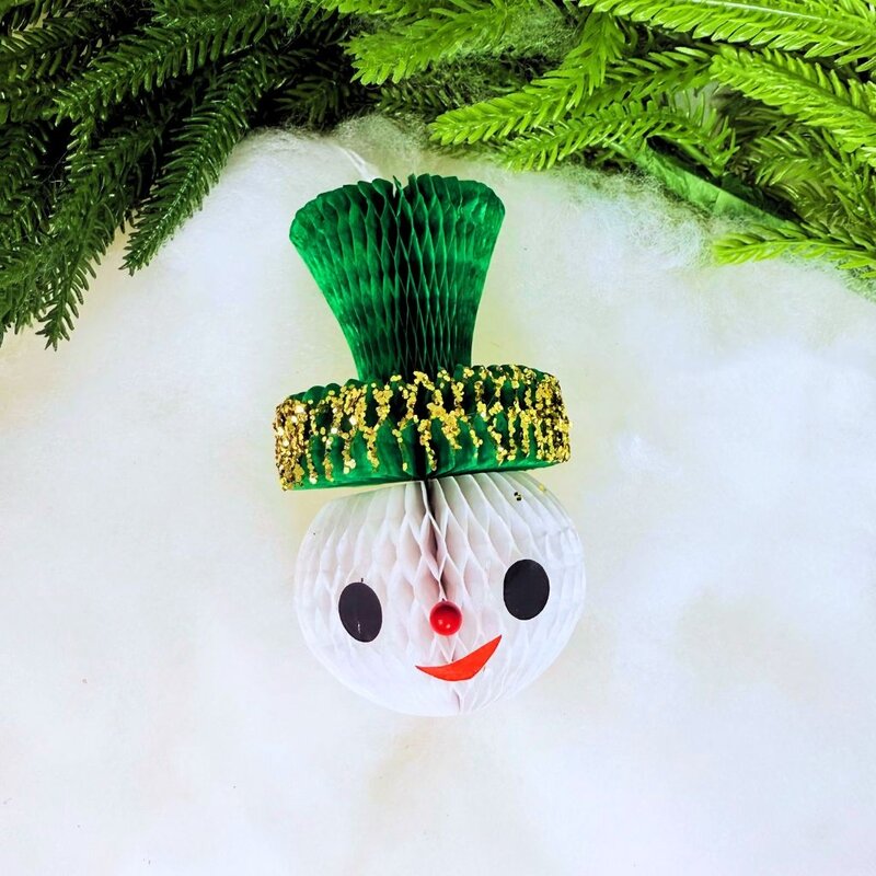 Cody Foster Honeycomb Snowman Ornament