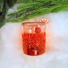 Love & Victory Old Fashioned Cocktail Holiday Ornament