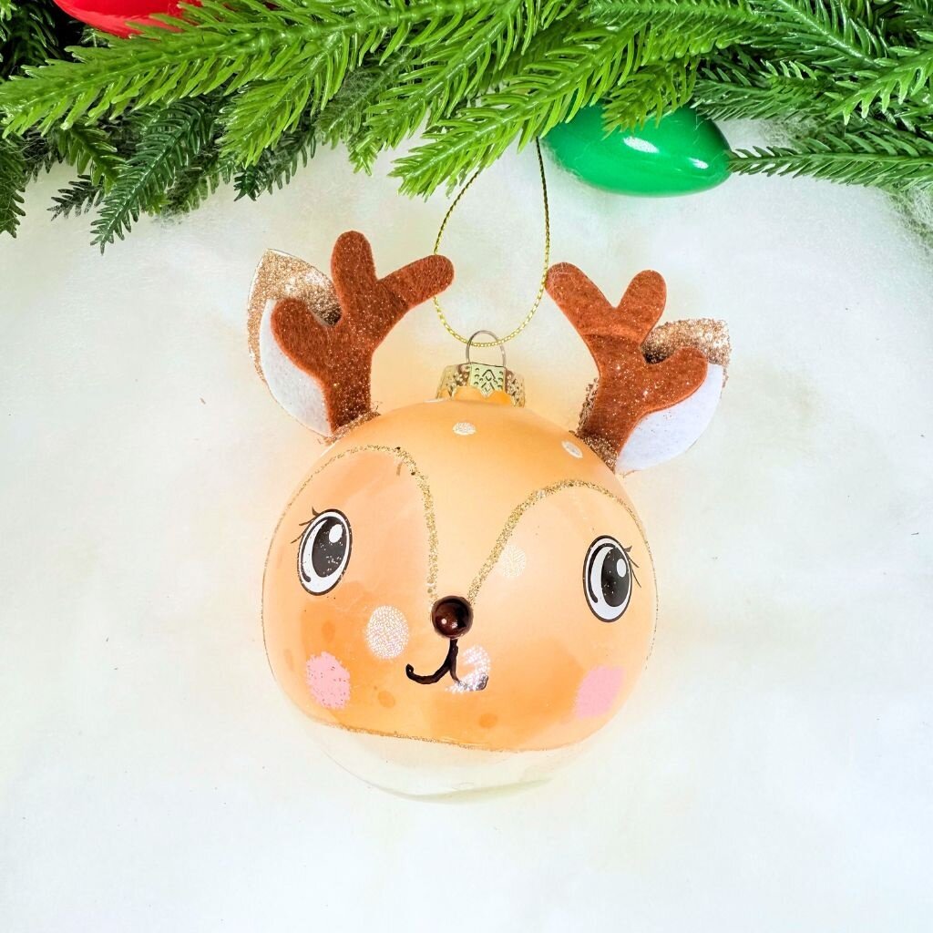 180 Degrees Deer Head Ornament 4"