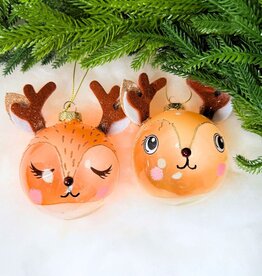 180 Degrees Deer Head Ornament 4"