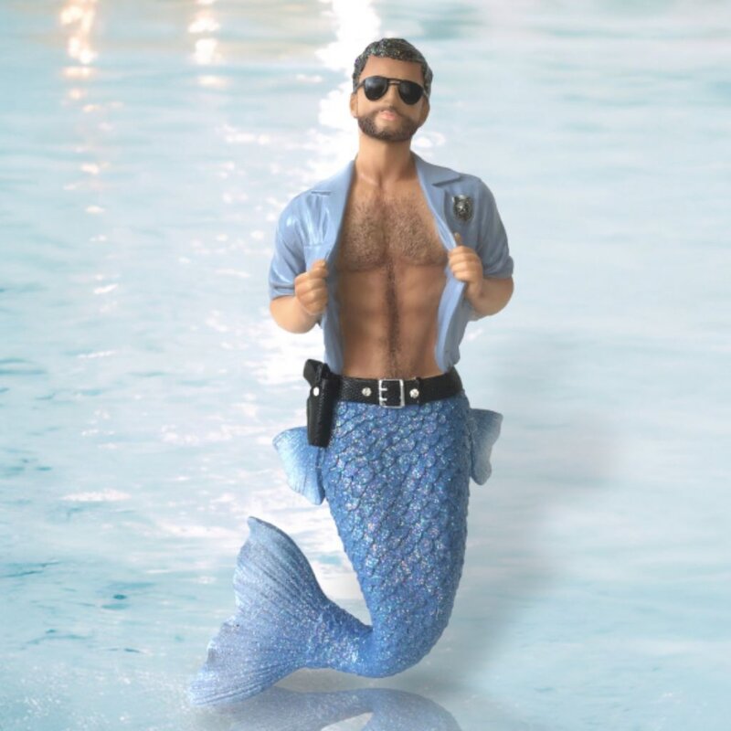 December Diamonds Strip Search Merman Ornament