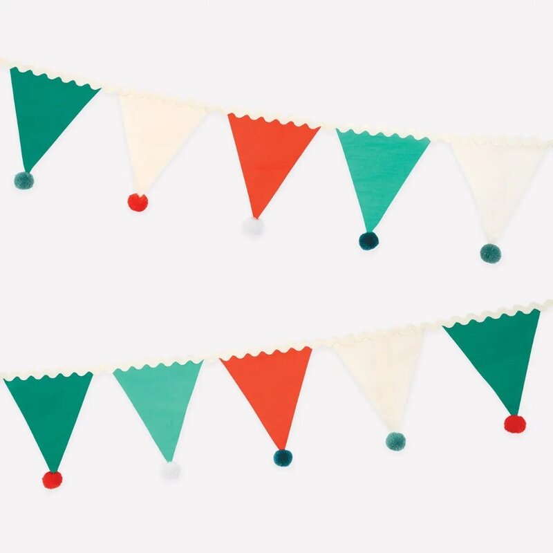 MeriMeri Christmas Pompom Flag Garland