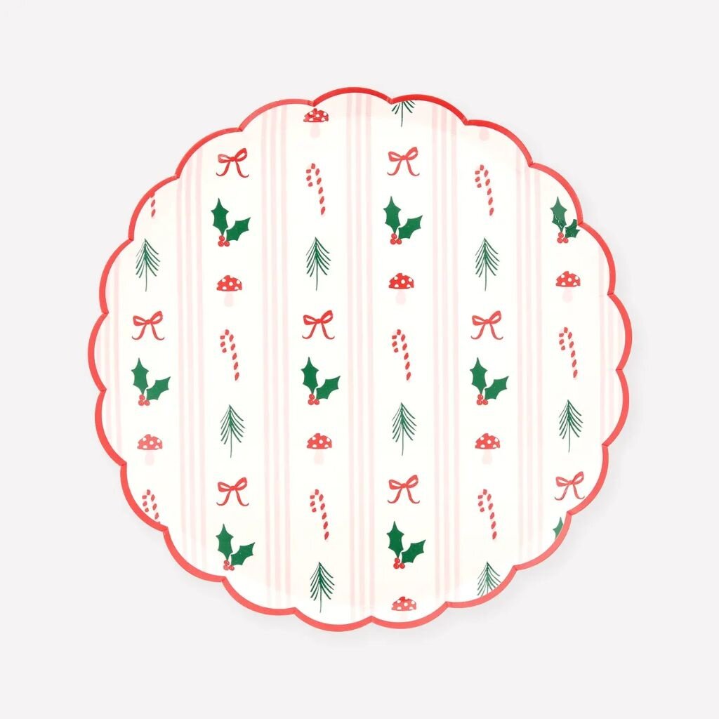 MeriMeri Festive Icon Stripes Side Plates