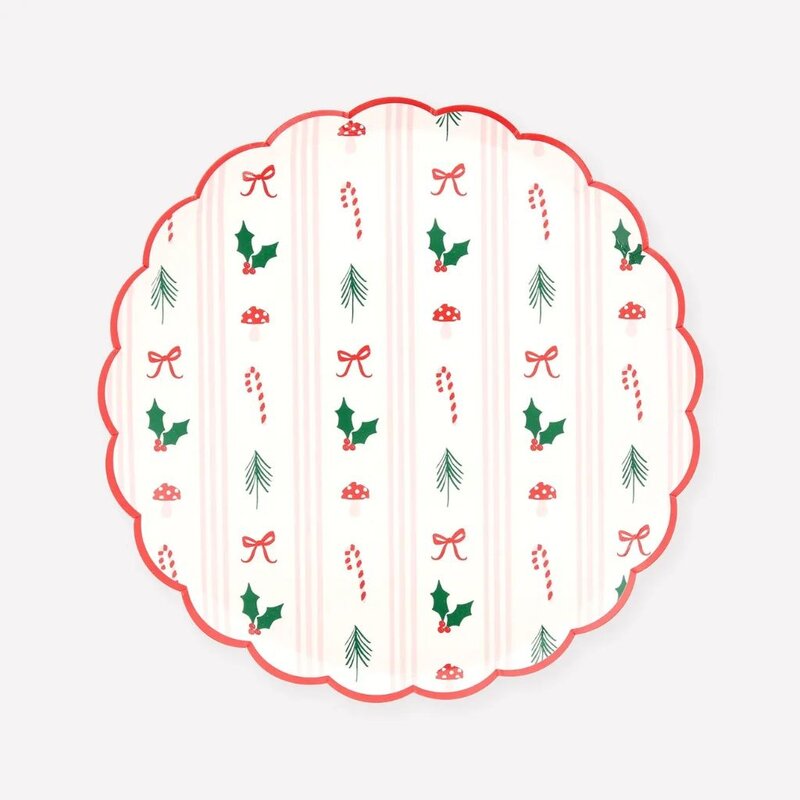 MeriMeri Festive Icon Stripes Side Plates