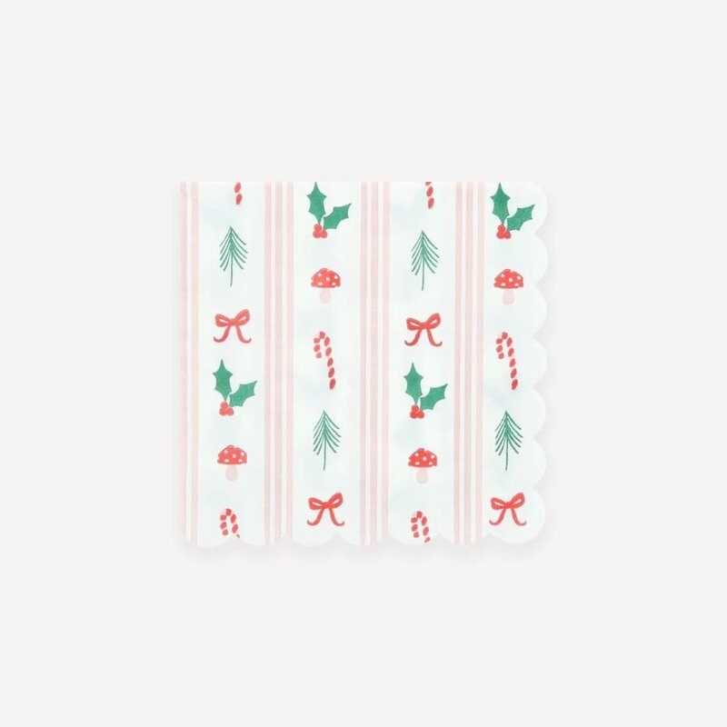 MeriMeri Festive Icon Stripes Small Napkins