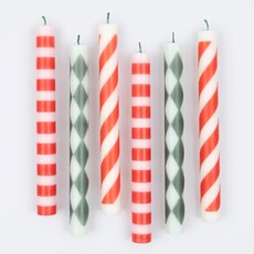 MeriMeri Festive Stripe Table Candles