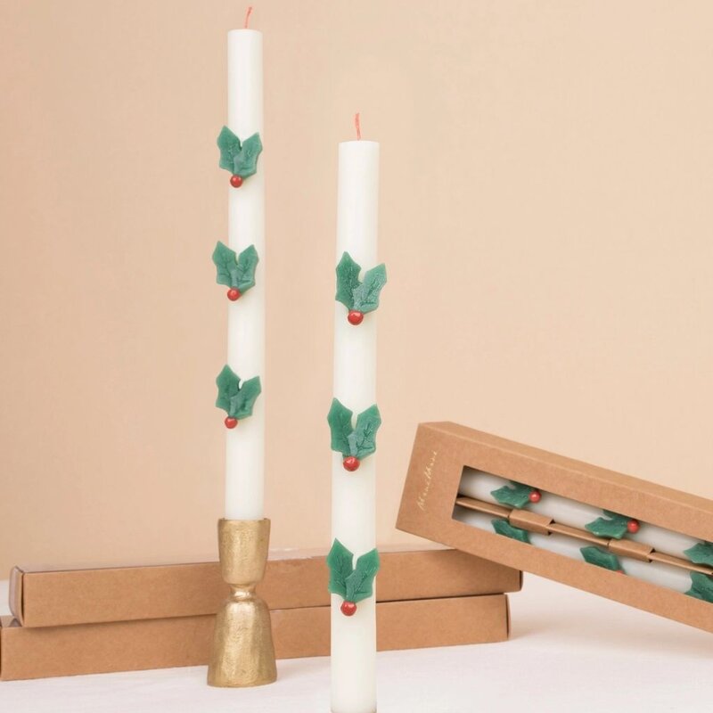 MeriMeri Holly Table Candles