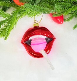 Cody Foster Lips with Sucker Ornament