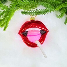 Cody Foster Lips with Sucker Ornament