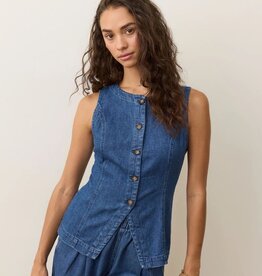 Marine Layer Charlie Longline Denim Vest