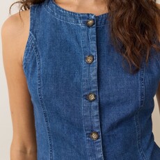 Marine Layer Charlie Longline Denim Vest