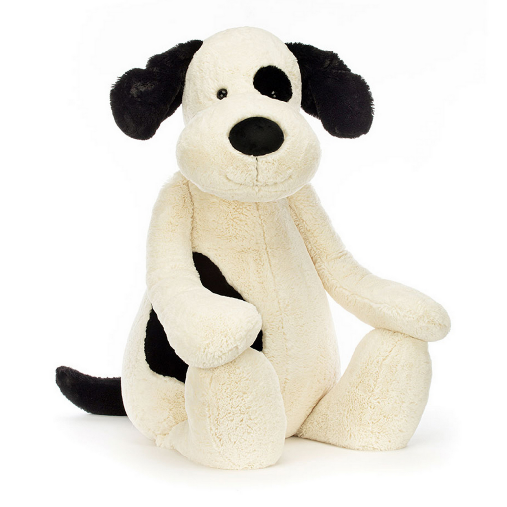 Jellycat Bashful Black And Cream Puppy