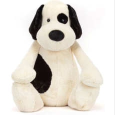 Jellycat Bashful Black And Cream Puppy