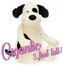 Jellycat Bashful Black And Cream Puppy