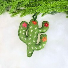 Ornaments 4 Orphans Cactus Embroidered Wool Christmas Ornament