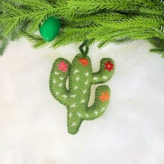 Ornaments 4 Orphans Cactus Embroidered Wool Christmas Ornament