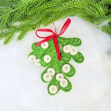 Ornaments 4 Orphans Mistletoe Felt Wool Christmas Ornament