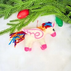 Ornaments 4 Orphans Unicorn Felt Wool Christmas Ornament