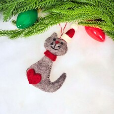 Ornaments 4 Orphans Cat Felt Wool Christmas Ornament
