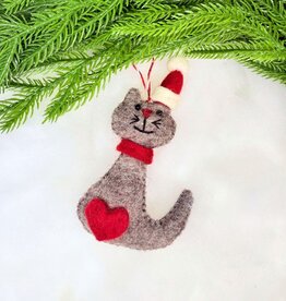 Ornaments 4 Orphans Cat Felt Wool Christmas Ornament