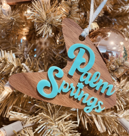 Peepa's Teal and Walnut Palm Springs Ornament