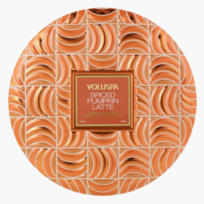 Voluspa Spiced Pumpkin Latte Capsule 3 Wick Tin Candle