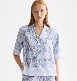 Scotch & Soda - Womenswear Dancer Lavender Printed Short Sleeve Shirt