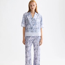 Scotch & Soda - Womenswear Dancer Lavender Printed Short Sleeve Shirt