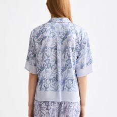 Scotch & Soda - Womenswear Dancer Lavender Printed Short Sleeve Shirt