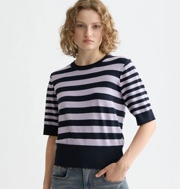 Scotch & Soda - Womenswear Striped Crewneck Short Sleeve Pullover