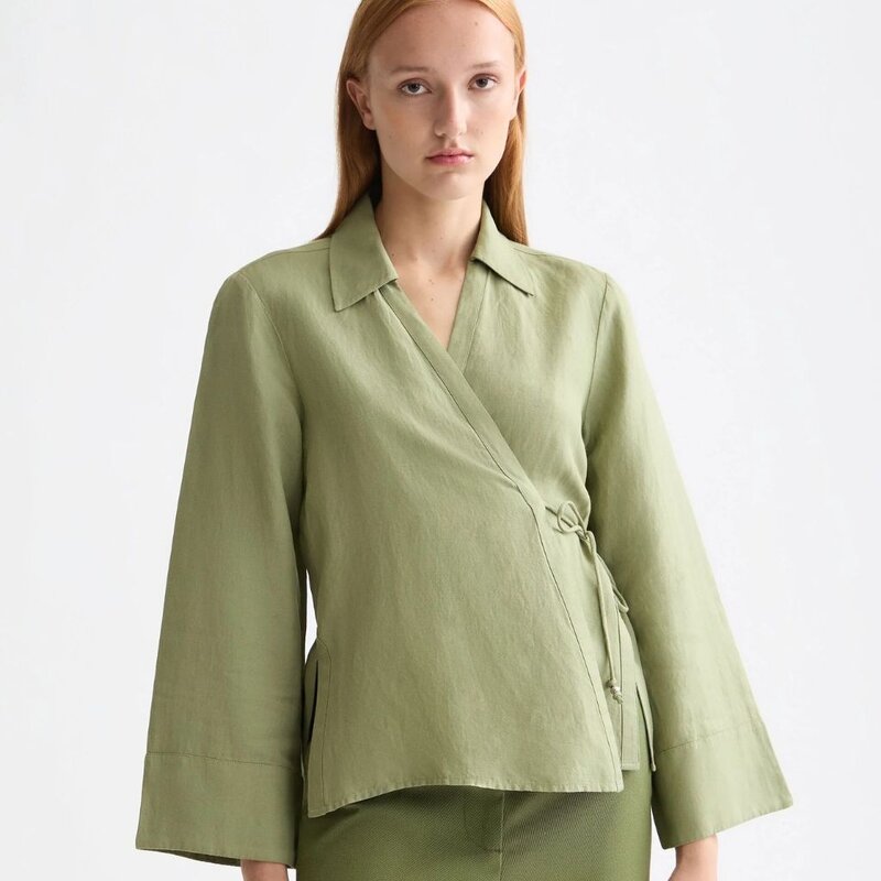 Scotch & Soda - Womenswear Wrap shirt with tie closure