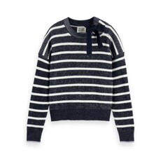 Scotch & Soda - Womenswear Striped Tie Neck Pullover