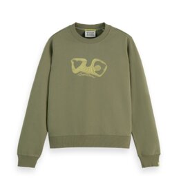 Scotch & Soda - Womenswear Regular Fit Chest Artwork Sweatshirt