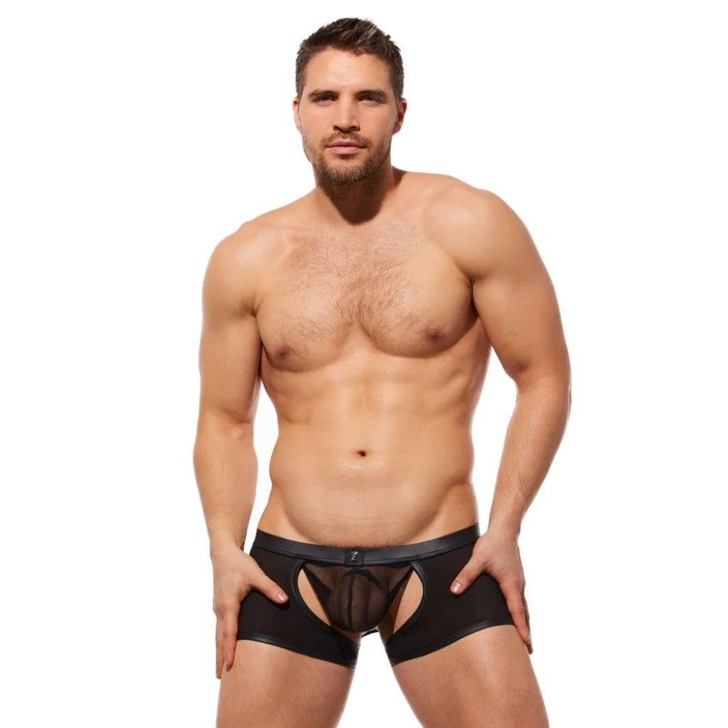 Gregg Homme Ring My Bell Crotchless Boxer Briefs 190705 Black