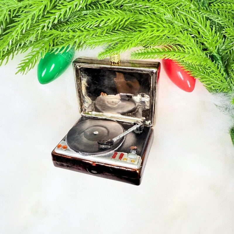 Cody Foster Vintage Turntable Record Player Ornament