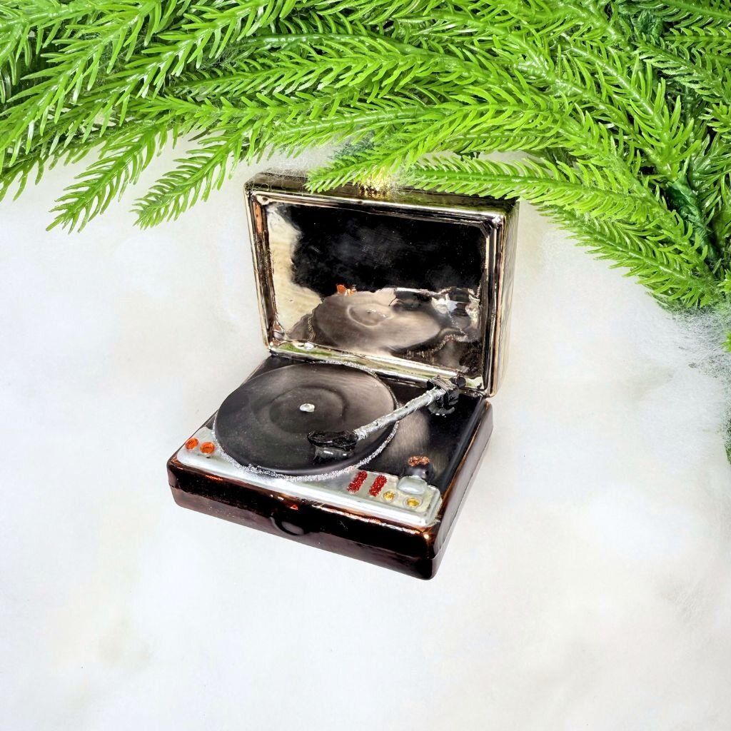 Cody Foster Vintage Turntable Record Player Ornament