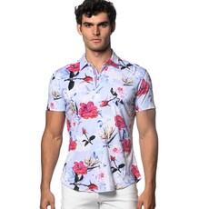 ST33LE (Steele) SP25 ST 9307 Periwinkle Hibiscus Jersey Short Sleeve Shirt
