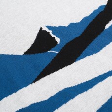 OxKnit FL25 White Art Vintage Knit V neck Polo