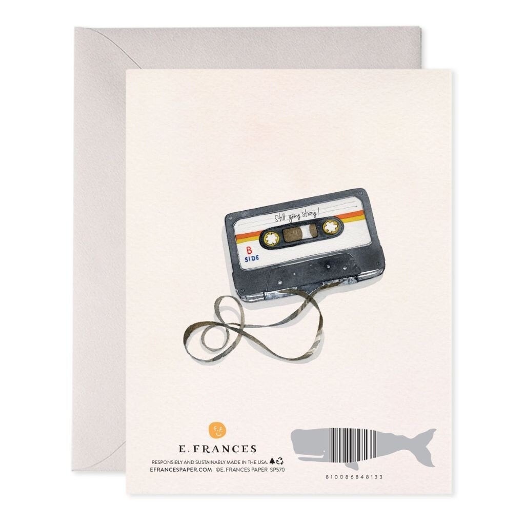 E. Frances Paper Anniversary Mix Tape Card