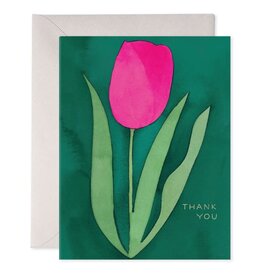 E. Frances Paper Pink Tulip Thank You Card